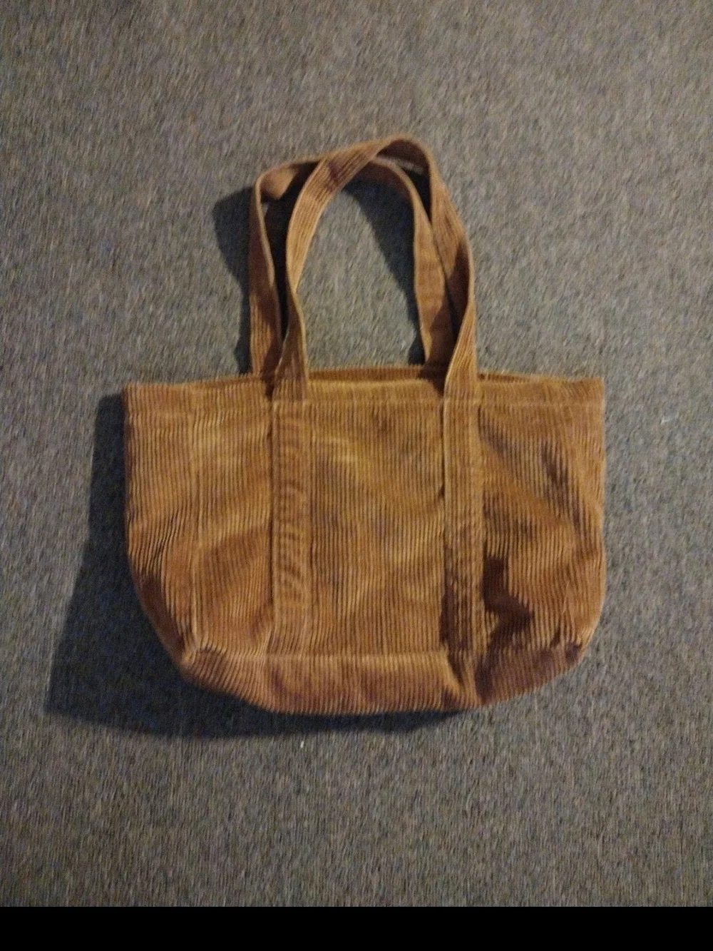 Zara Corduroy Tote Bag COGNAG Brown